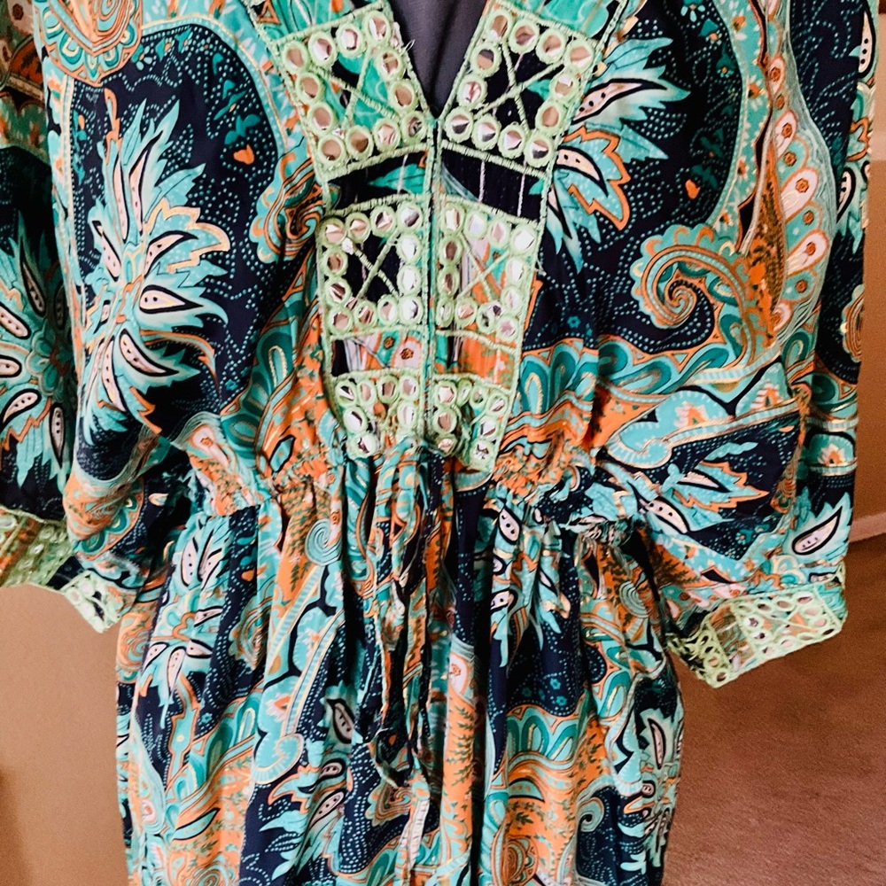 Bohemian Paisley Print Dress